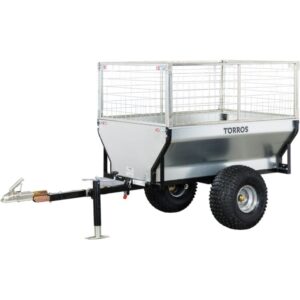 Torros Zweirad-Einachsanhänger, 550 kg Nutzlast, verzinkter Kippaufbau, 1500 x 960 x 465 mm