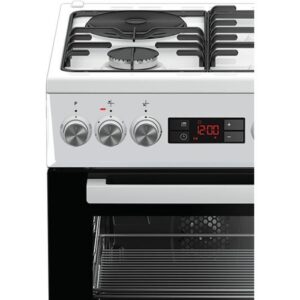 BEKO Gasherd – FSE53321DWCS – 3 Kochfelder + 1 Elektrokochfeld – 60 cm – Weiß