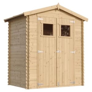 Ineinandergreifendes Gartenhaus aus unbehandeltem FSC®-Tanne C110730 – 2,34 m² – 196 x 136 x H 218 cm