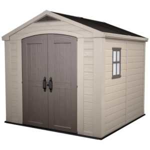 KETER Sydney 88 Gartenhaus aus Kunstharz, 6,6 m², Beige und Braun