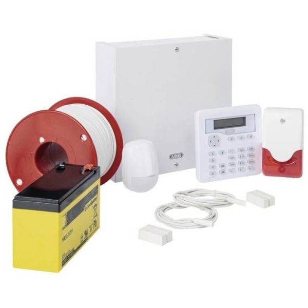 ABUS AZAA10100 Terxon SX Alarmsystem-Set, kabelgebundene Alarmzonen, 8 Zonen, 1x manipulationssichere Zone