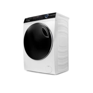 HAIER HW150-BP14986EFR Frontlader-Waschmaschine – 15 kg – Induktion – 70 cm breit – 1400 U/min – Energieeffizienzklasse A – Weiß und Schwarz