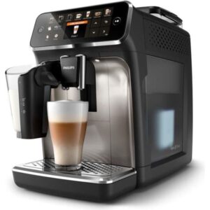 Philips 3300 Serie Vollautomatische Kaffeemaschine, 5 Kaffeeeinstellungen, LatteGo Milchsystem, Schwarz (EP3347/90)