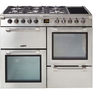 LEISURE CK100F324X Multifunktionsherd – 6 Kochfelder – 3 Backöfen – Energieklasse A – Edelstahl