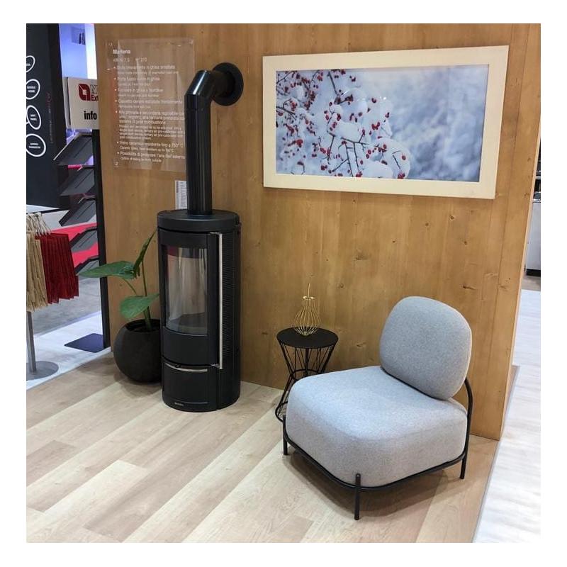 Anschließbarer gusseiserner Holzofen – LA NORDICA Marlena 7,5 kW – Bild 2